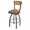 Holland Bar Stool Co 30" Swivel Counter Stool, Black Wrinkle, Med Back, Canter Sand Seat 83030BZMedMplB013 - alternate 1